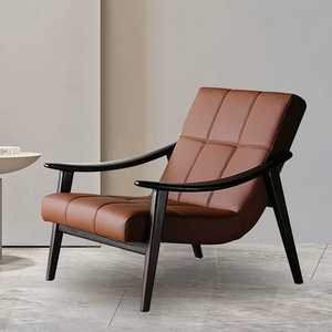 Chaise d'appoint en bois massif salon style moderne design d'intérieur chaises d'appoint nordiques meubles personnalisation de sortie d'usine - Product Image 1