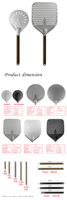 Pelle à pizza en aluminium perforée de 12 pouces – Essentielle pour la cuisson en extérieur, pelle à pizza Pala pour une placement équilibré