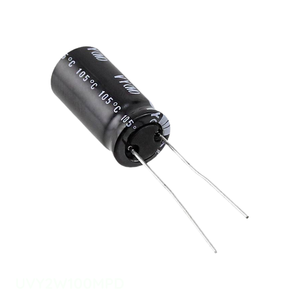 Condensador Original de 10 uF UVY2W100MPD, Tipo Through Hole, Aluminio, 10UF, 20%, 450V, Radial TH - Product Image 1
