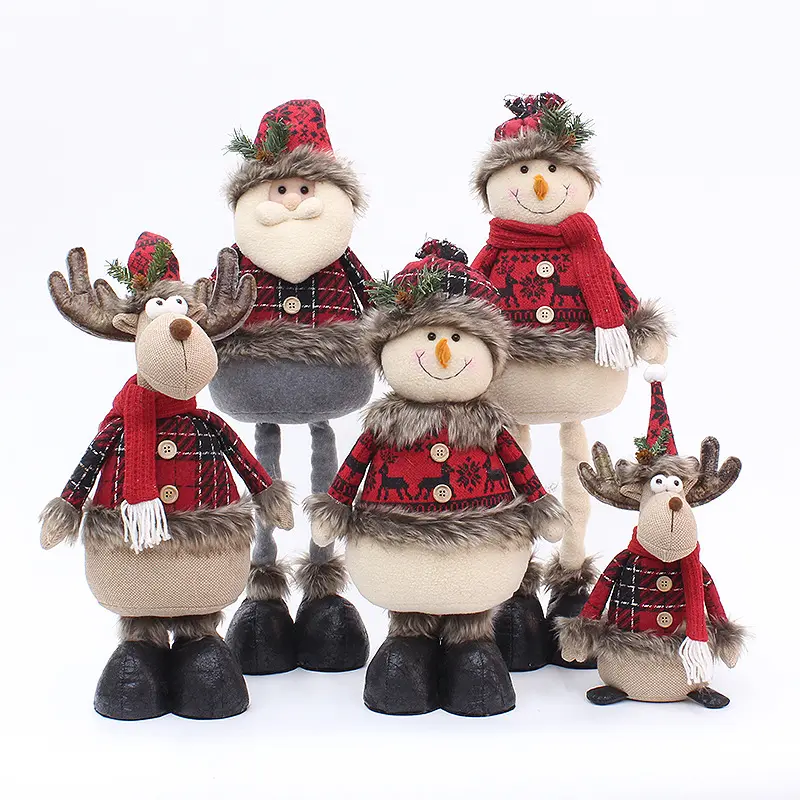 2022 juguetes de Navidad niños creativos Santa Claus muñecos de peluche decoraciones para árboles de Navidad muñeco de nieve regalos de navidad