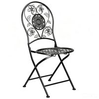 Chaise pliante décorative de style bistrot français, chaise de jardin en métal pour terrasse, chaise d'extérieur pour mariage, événement, banquet, usage commercial