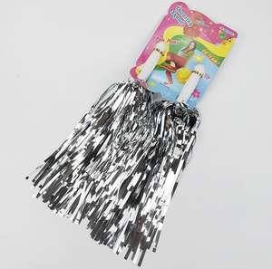 メタリックフォイルチアリーディングポンポン バトンハンドヘルドチアリーダーポンポン ダンスパーティー スポーツチームスピリット応援小道具 - Product Image 5