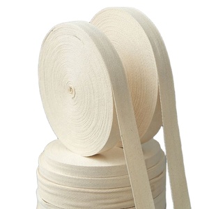 Twill Cotton Webbing 25mm <b>Edge</b> Band Binding 2 Inch Wide Cotton Herringbone Webbing <b>Tape</b> for Bags Backpacks Shoulder Straps Stock - Product Image 2