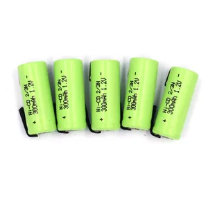 NI-MH Cellule Rechargeable 2/3N taille nimh 2 3N batterie 1.2V 500mAh 1.2V 2/3N Batterie Rechargeable 300mAh 2/3 N Ni-Cd Nicd Cell