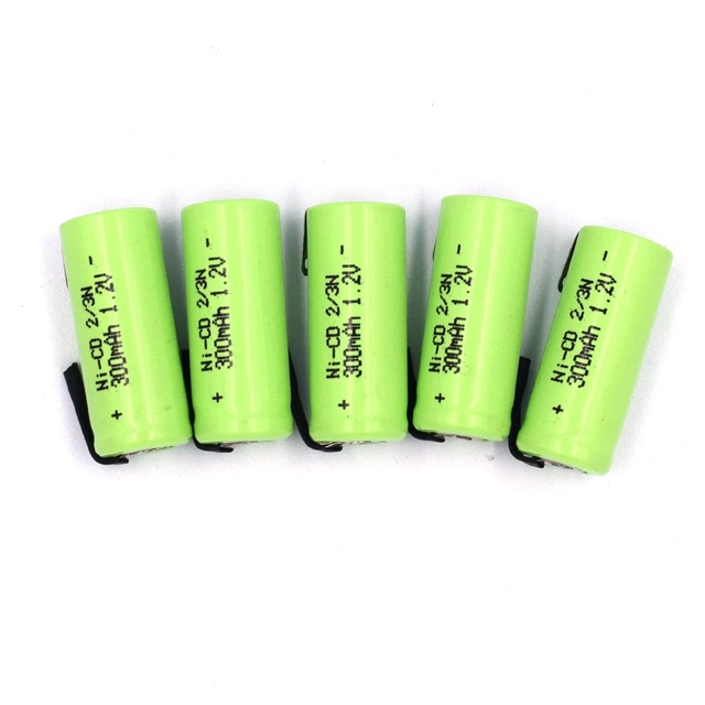 NI-MH Rechargeable Cell 2/3N Size Nimh 2 3N Battery 1.2V 500mAh 1.2V 2/3N Rechargeable Battery 300mAh 2/3 N Ni-Cd Nicd Cell