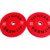 Plaques de poids de haute qualité très vendues, plaques de musculation premium avec barre, plaques de poids en caoutchouc colorées pour usage domestique