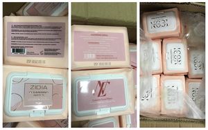 Logo personnalisé nettoyer en douceur démaquillant lingettes nettoyantes marque privée - Product Image 6