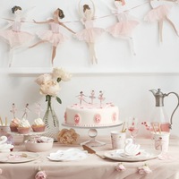 Guirlande de danseuse ballerine DAMAI, décorations de fête rose pour filles et femmes, fournitures d'anniversaire