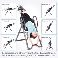 Mesa de Inversión para Salud y Bienestar con Reposacabezas Ajustable, Soportes Reversibles para Tobillos y Capacidad de Peso de 300 lb