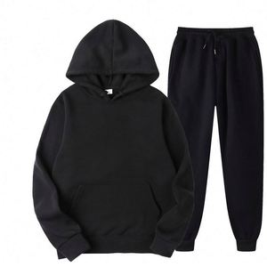 High-Quality Hoodie and Sweatpants Set Sporty Relaxed Fit Custom Logo Design Drawstring Hoodie Set with Fashionable Hood - Product Image 1