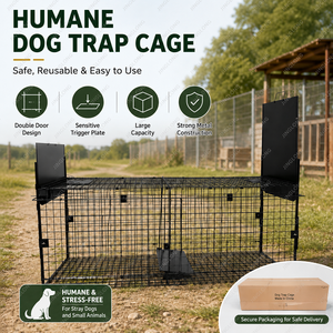 Piège à animaux pliable en métal JingLong modèle 2014, écologique, pour le contrôle des renards, <span class=keywords><strong>capture</strong></span> humaine des animaux sauvages, structure solide, facile à utiliser - Product Image 3