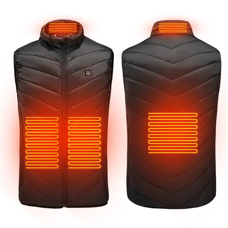 Heated Gilet chauffa usb rechargeable warming electric women men's vests jacket unisex thermal heated vest with battery pack