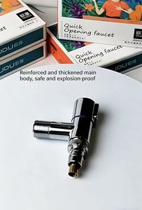 Robinet d'angle moderne en acier inoxydable pour machine <span class=keywords><strong>à</strong></span> laver avec vanne d'arrêt automatique et connecteur universel <span class=keywords><strong>à</strong></span> <span class=keywords><strong>clipser</strong></span> - Product Image 5