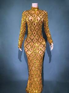 ईकोवसन चमकदार चमकदार चमकदार फर्श-लंबाई वाली पेंसिल सिल्हूट शाम की पोशाक पोशाक पोशाक पोशाक फोटो पहनें - Product Image 6