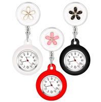 Jam Tangan Bunga Lucu Merek YS Desain Kartun Kontemporer Jam Tangan Silikon Elastis Portabel Bros Liontin untuk Perawat Dokter