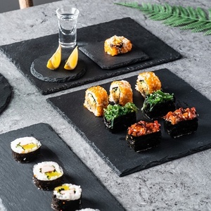 Usine En Gros <span class=keywords><strong>Pas</strong></span> <span class=keywords><strong>Cher</strong></span> Personnalisé Offre Spéciale Restaurant Naturel Noir Rectangle Fromage Planche Sushi Steak Pierre <span class=keywords><strong>Ardoise</strong></span> Plaques - Product Image 4