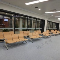Chaises d'attente d'aéroport 3 places PU salle d'attente d'hôpital clinique réception banc lien chaise