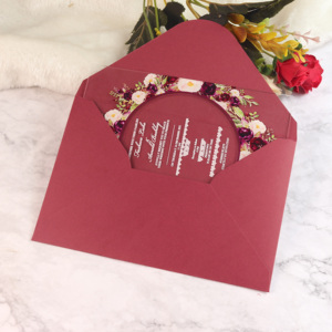 <span class=keywords><strong>Invitation</strong></span> de mariage personnalisée unique en acrylique transparent style aquarelle et cartes d'<span class=keywords><strong>invitation</strong></span> d'<span class=keywords><strong>anniversaire</strong></span> avec impression colorée - Product Image 5