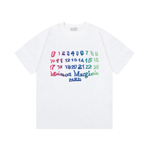 Camiseta de Lujo Transfronteriza <span class=keywords><strong>Maiso</strong></span> Margiela con Letras Digitales, 260g, 100% Algodón, Manga Corta, Transpirable, Corte Holgado Informal - Product Image 5