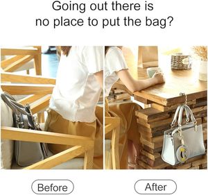 Colgador de <span class=keywords><strong>Bolsos</strong></span> Portátil, Gancho Plegable para Colgar <span class=keywords><strong>Bolsos</strong></span>, Ganchos Mágicos de Aleación de Cristal para Mujeres y Niñas - Product Image 2