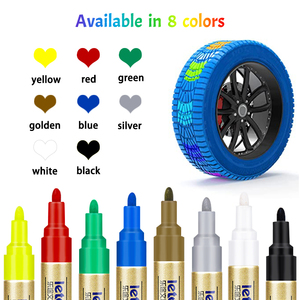 Le <span class=keywords><strong>stylo</strong></span> de peinture populaire de <span class=keywords><strong>8</strong></span> <span class=keywords><strong>couleurs</strong></span> en option ne laisse pas tomber la peinture marqueur de pneu bricolage étanche - Product Image 2