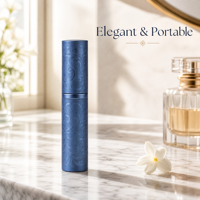 Atomiseur de parfum rechargeable 5 ml à fond épais, flacon de voyage avec bouchon à vis, décalcomanie, portable et à mécanisme rotatif