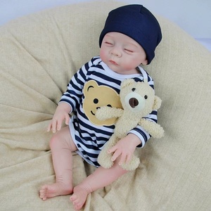 18 ''réaliste lestée pour bébé fille, Silicone souple, vinyle, Reborn, yeux fermés, bébé fille - Product Image 4