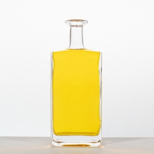 Quảng trường Gin Chai 200ml 375ml 500ml 700ml 750ml Rum Tequila hình chữ nhật Glass rượu chai - Product Image 3