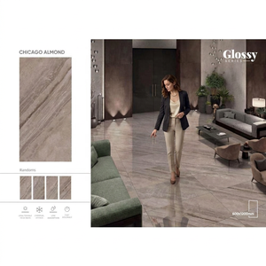 Crema Italia Arabic Design Glossy Polished Porcelain Tiles 600x1200mm Luxury Ceramic Floor Wall Tiles - Product Image 5
