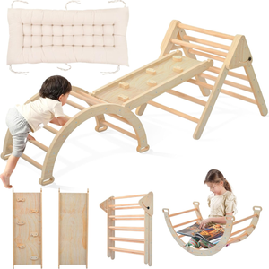 Bán buôn tam giác dốc Montessori leo núi Đồ chơi tam giác leo núi + đoạn đường nối và trượt + leo vòm - Product Image 1