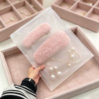 Emballage personnalisé pour bijoux avec logo imprimé, petits sacs à fermeture éclair transparents personnalisés avec logo, sacs à cheveux personnalisés en PVC