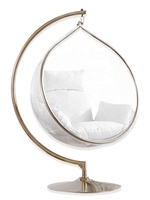 Ensemble de meubles de jardin amusant pour balcon, patio, intérieur et extérieur, en plastique, avec chaise suspendue en forme d'œuf