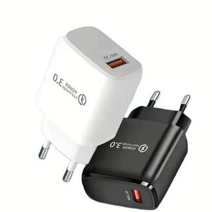 อะแดปเตอร์ชาร์จไฟแบบ USB  QC3.0 18W สำหรับเดินทาง  5V 3A  ปลั๊ก US/EU/AU/UK  ช่องเสียบเดียว สำหรับโทรศัพท์มือถือ ขายส่ง - Product Image 3