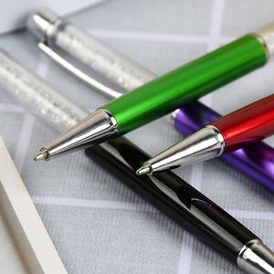 Custom Logo Color Diamond Crystal Ballpoint Pen Custom Printed Logo Business Office <b>Rotating</b> Plastic Pen Promotional Pen - Product Image 4