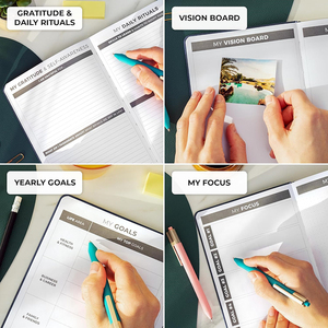 Carnet de planification personnelle – Design sans date – Marque-pages en ruban – Objectifs et planification des affaires personnelles et professionnelles - Product Image 6