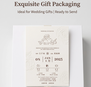 Bellissime Lettere d'Amore Scritte a Mano su Carta Artistica Goffrata, Inviti di Nozze con Buste - Product Image 6