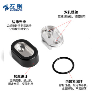 Zuogang Zinc Alloy <b>Clothes</b> Rod Support Wall Mount Wardrobe Hardware Black Silver <b>Gold</b> With Rubber Ring - Product Image 2