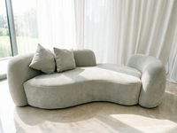 Canapé Chesterfield moderne trois places en tissu, rembourrage en éponge, pieds en similicuir, accoudoirs incurvés, lavable, pour hôtel, appartement, villa, centre commercial