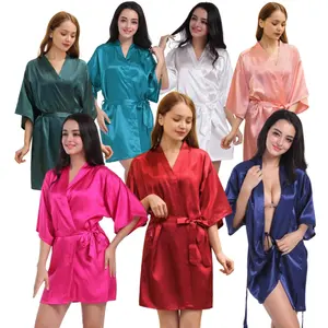 Roupa de dormir feminina de seda, roupão de verão fino sexy, roupão curto, novidade para mulheres, novidade de 2024