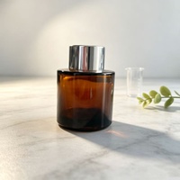 Bouteilles en verre d'aromathérapie de 50 ml, 100 ml, 120 ml, 150 ml, 200 ml, 500 ml avec diffuseur à bâtonnets, flacon de parfum en verre marron transparent sans flamme