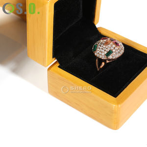 Boîte à bijoux en velours haut de gamme Shero, boîtes cadeaux en bois de luxe, boîtes à bijoux personnalisées en gros, accessoires, ensembles de boîtes - Product Image 6