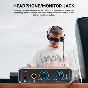 Bolanle UCa222 Đa Phương Tiện <span class=keywords><strong>Stereo</strong></span> <span class=keywords><strong>USB</strong></span> Kỹ Thuật Số Để Analog Chuyển Đổi Âm Thanh Giao Diện Thích Hợp Cho iPhone, iPad, Android, Mac/PC - Product Image 6