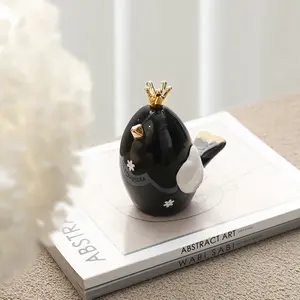 Flolenco Luxury Home Decor Ceramic Birds Figurine Tabletop Decoration Ornaments Small Birds Statuette