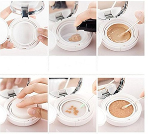 Empty Round Buckle <b>Compact</b> Container Black Matte Loose <b>Powder</b> Box for Eyeshadow Blush Highlighting Contouring with Mirror Puff - Product Image 4
