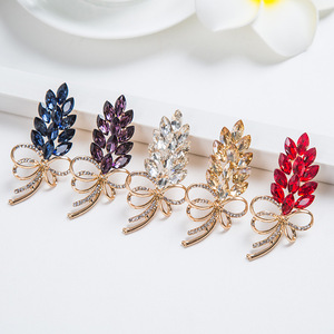 Broche populaire en cristal et zircon, boucle pour foulard en soie, corsage en strass, épingle de col pour costume, accessoire de mode - Product Image 6