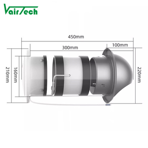 Điều khiển không dây thông gió Duct Fan thông qua-tường đôi Hướng không khí Quạt thông gió với bộ lọc - Product Image 6