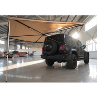 Lumière LED 270 Auvent latéral de voiture Camping Extérieur Pliable Rétractable Lumière LED 270 Degrés Auvent latéral Tente de toit de voiture