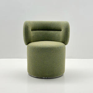 Taburete Giratorio Estilo Retro Crema con Diseño Moderno, Taburete de Descanso para Sala de Estar, Maquillaje, Salón de Belleza y Salón de Uñas - Product Image 2