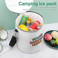 Sac isotherme portable à isolation thermique à cylindre rond avec doublure en PEVA au design personnalisé pour boissons canettes de bière déjeuners