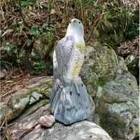 Estatua de espantapájaros de halcón realista de PE, duradera, resistente a los rayos UV, para caza al aire libre y decoración de paisajes.